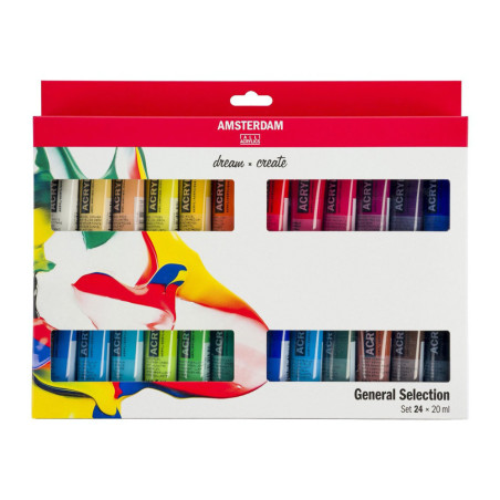 Set culori acrilice Amsterdam 24 x 20 ml