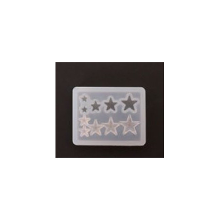 Matrita silicon transparent stelute 4 x 5 cm pentru rasina