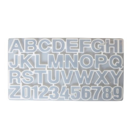 Matrita silicon transparent litere si cifre 36 x 19.4 cm