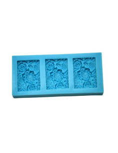 Matrita silicon model floral 9.3 x 4.5 cm pentru rasina,...