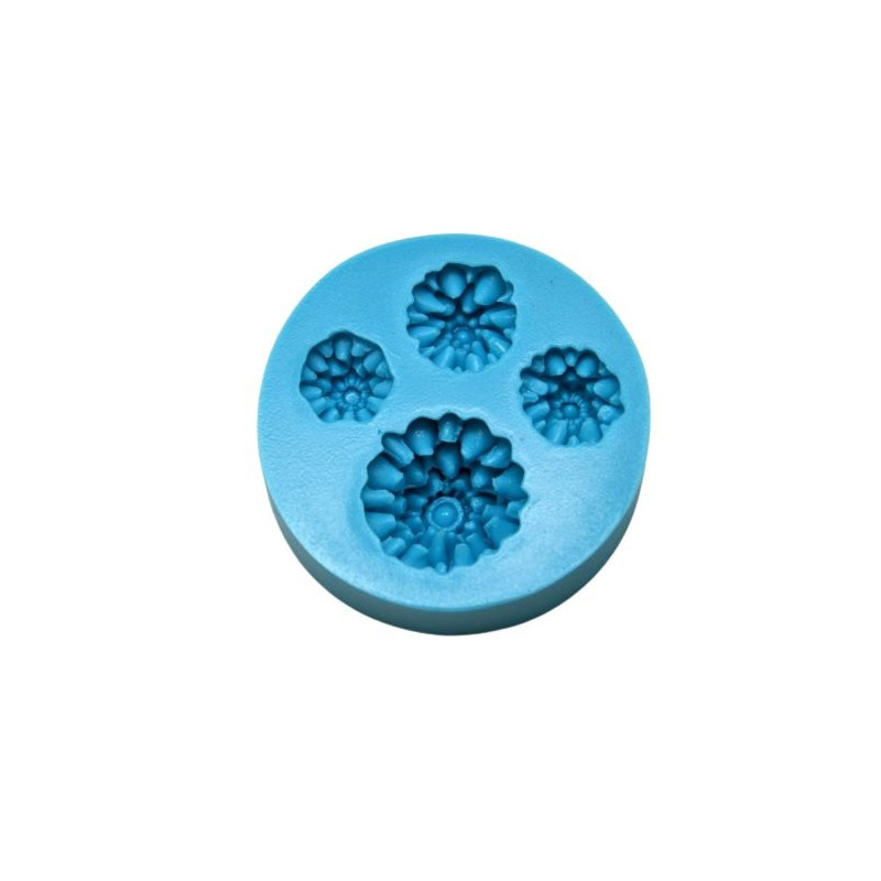 Matrita silicon 4 crizanteme 7 x 2 cm pentru...
