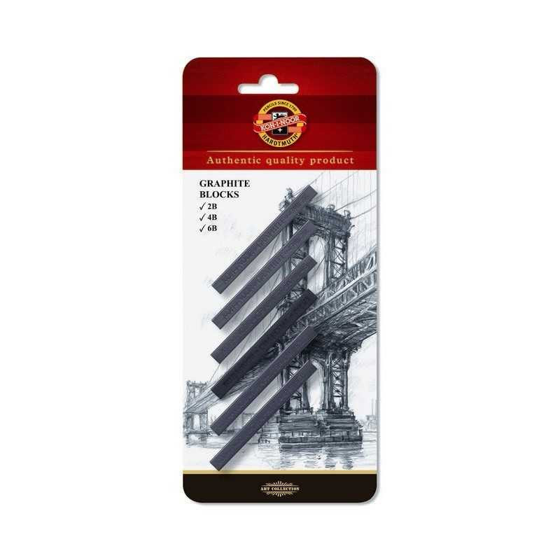 Set 3 blocuri grafit Koh-I-Noor 2B, 4B, 6B