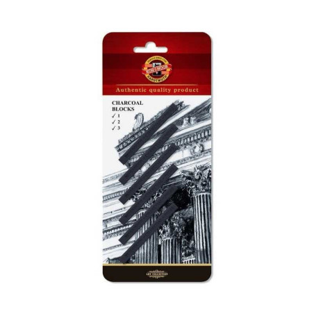 Set 6 blocuri cărbune artificial Koh-I-Noor 7x7 mm