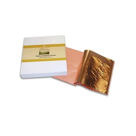 Foita imitatie de aur/bronz Shlagmetal (14x14cm)-25 bucati