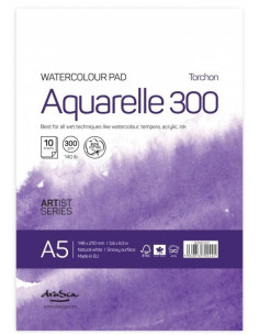 Bloc acuarelă A5 Drasca Aquarelle Torchon 300g/mp 60% bumbac