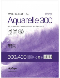 Bloc acuarelă A3  Aquarelle Torchon 300g/mp  60% bumbac
