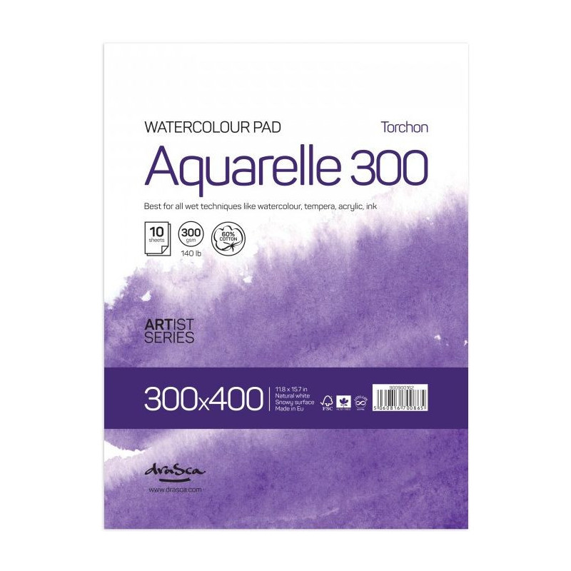 Bloc acuarelă A3  Aquarelle Torchon 300g/mp...