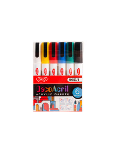 Set 6 markere acrilice Daco