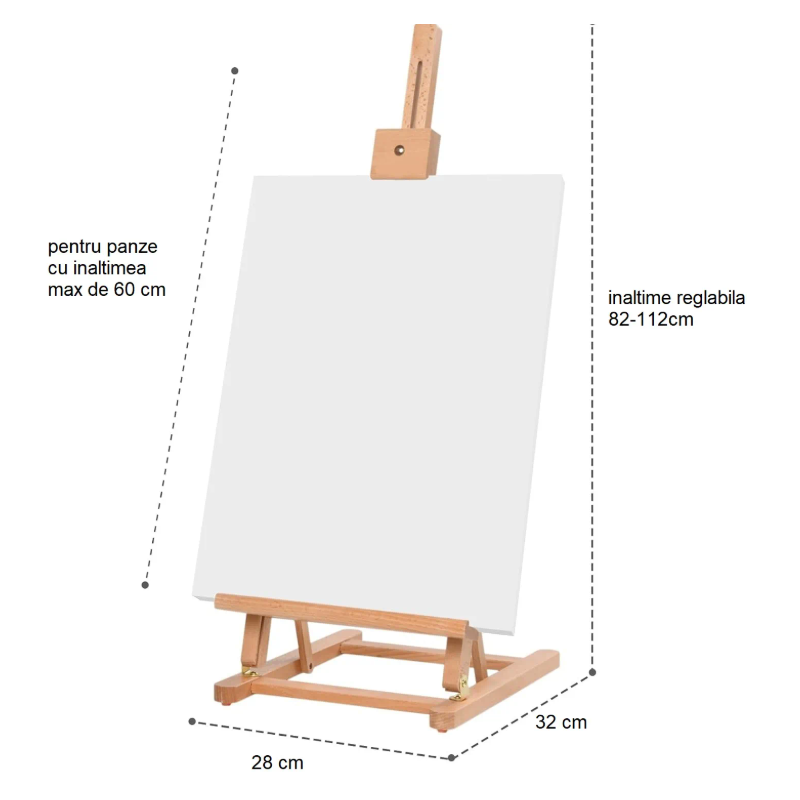 Sevalet pictura masa pt panze de pana la 60 cm