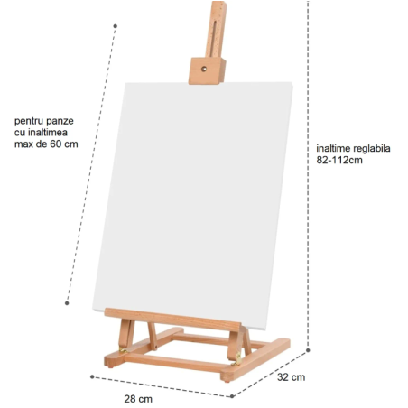 Sevalet pictura masa pt panze de pana la 60 cm