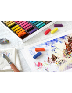 Set pastel soft mini Faber-Castell 24 culori 2
