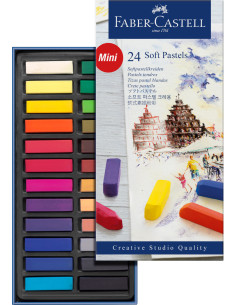 Set pastel soft mini Faber-Castell 24 culori