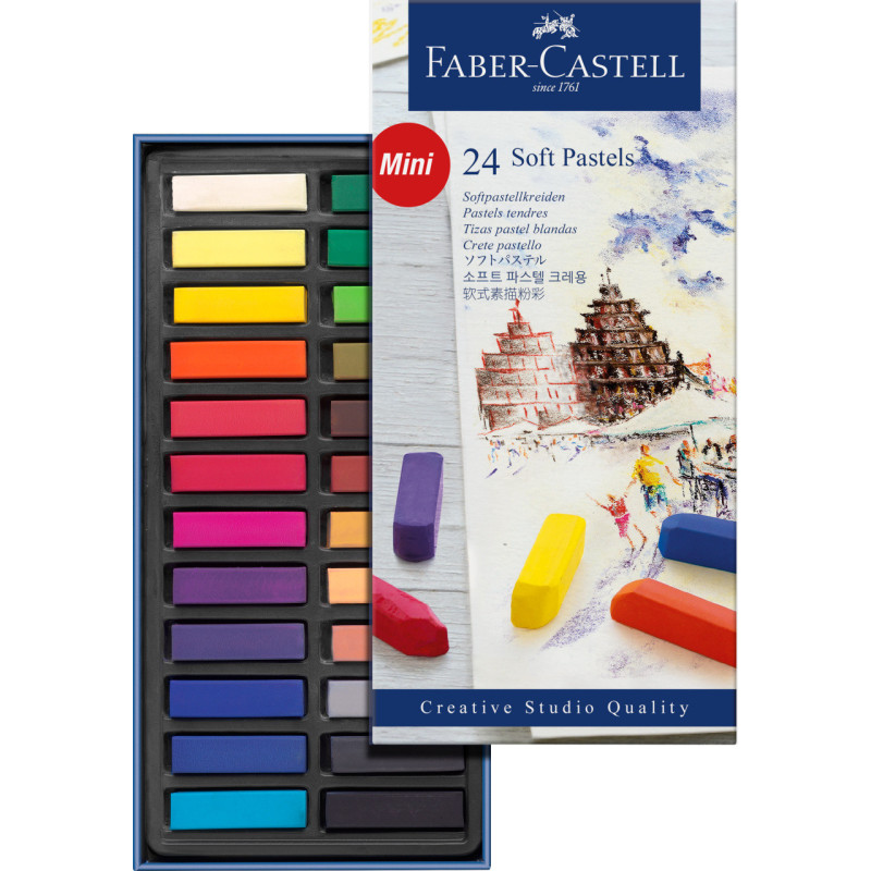 Set pastel soft mini Faber-Castell 24 culori