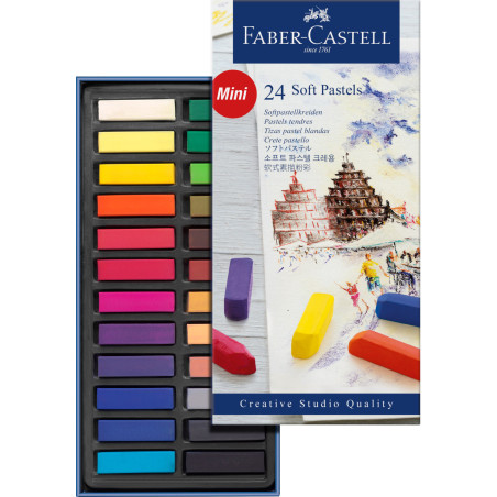 Set pastel soft mini Faber-Castell 24 culori
