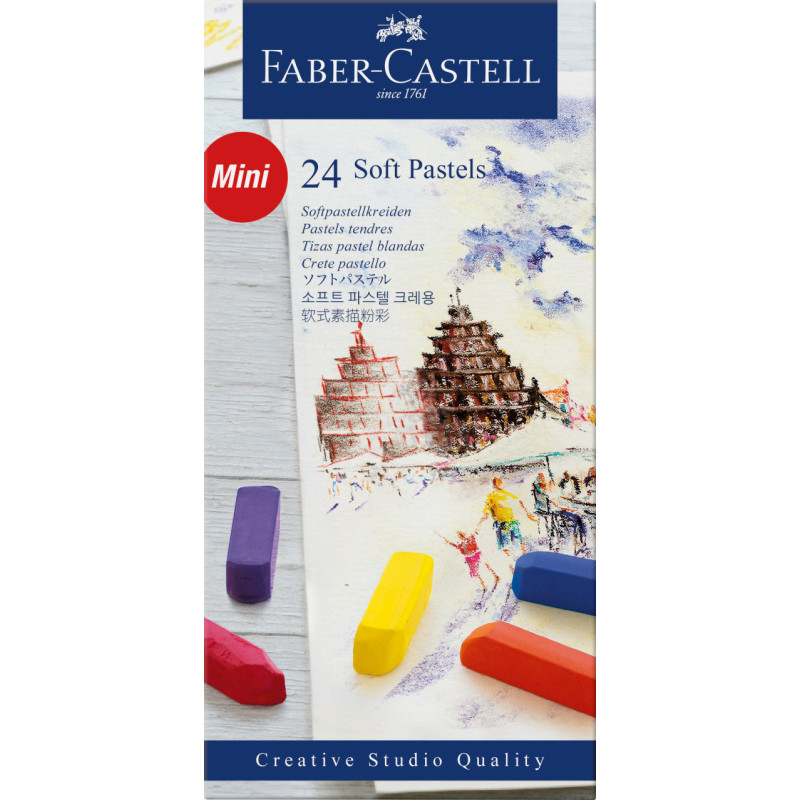 Set pastel soft mini Faber-Castell 24 culori