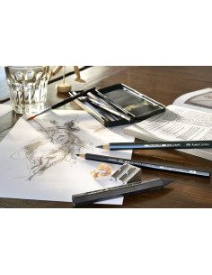 SET PITT MONOCHROME GRAFIT 11 BUC FABER-CASTELL 2
