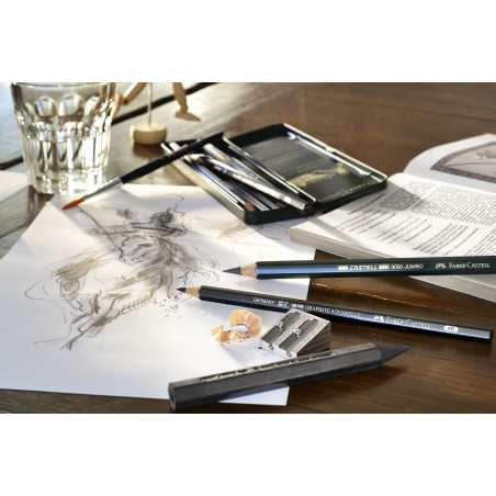 Set grafit 11 piese Faber-Castell Pitt Monochrome – creioane și accesorii