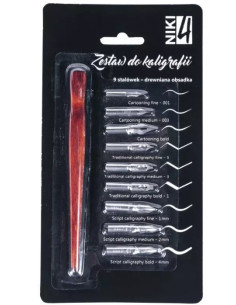 Set penițe caligrafie cu toc Koh-I-Noor 9 piese