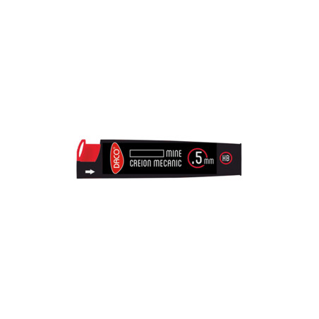 Mine grafit 0.5 mm B / 2B / HB set 20 buc Daco