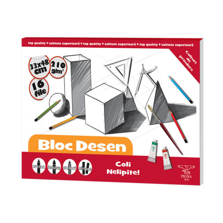 Bloc desen Pigna 33x48 cm 210 g/mp 16 file