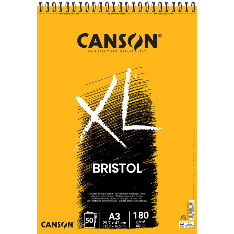 Bloc desen Canson XL Bristol A4 180 g/mp 50 file
