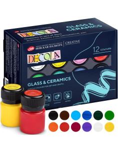 Set 12 culori sticlă și ceramică Decola 20 ml – culori...