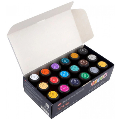 Set 18 culori textile Decola 20 ml – acrilice pe bază de apă