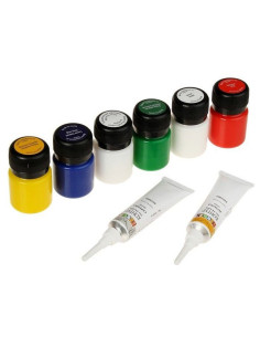 Set 5 culori textile Decola + 2 linere + diluant 20 ml 2