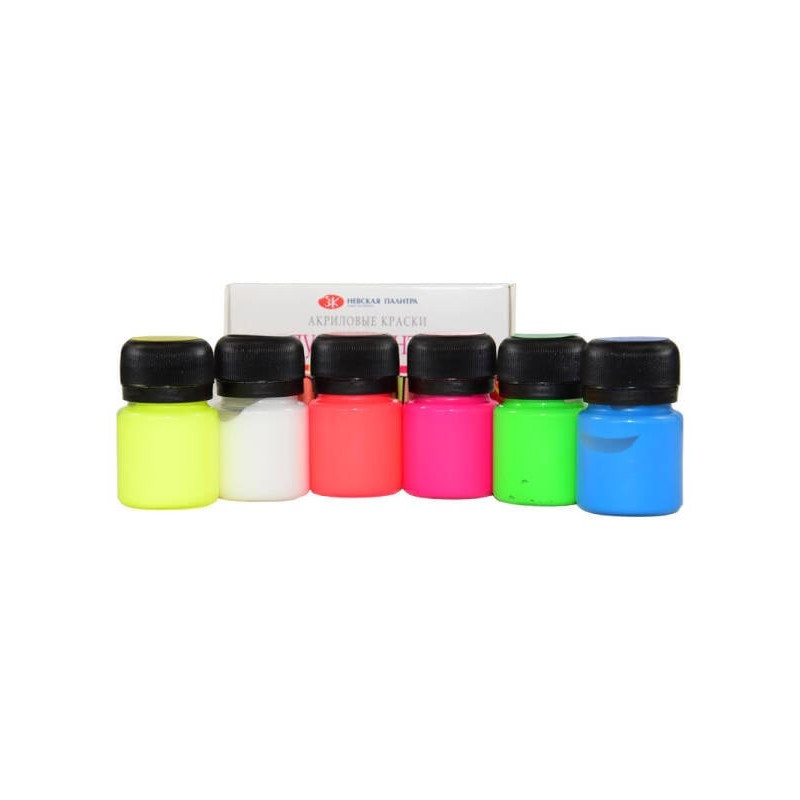 Set culori acrilice Decola fluorescente 6 x 20 ml