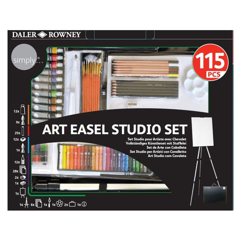 Set pictura cu sevalet Art Studio Daler Rowney