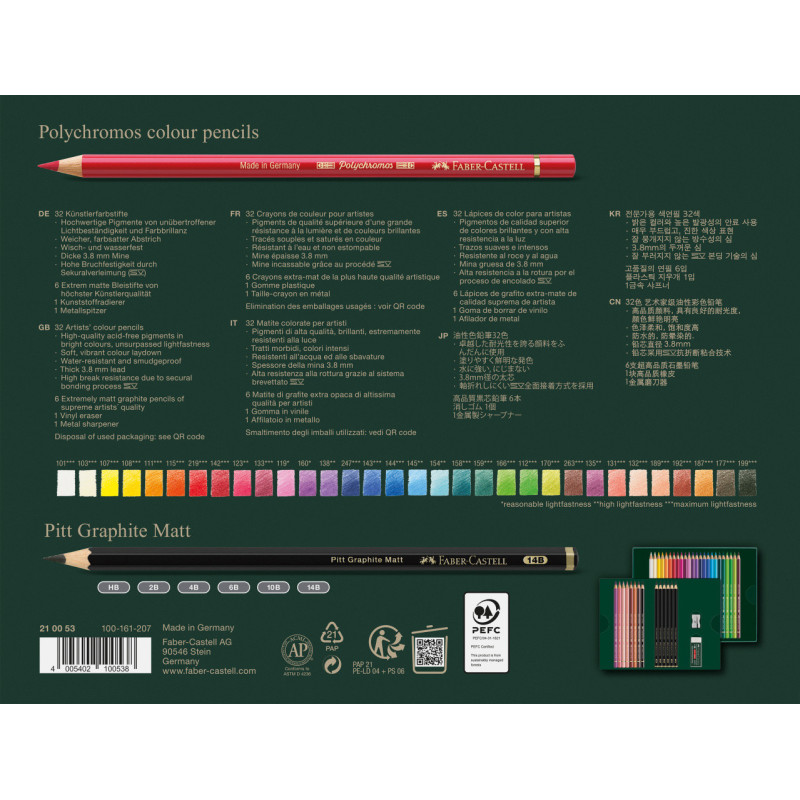 Set cadou 32 creioane Polychromos + grafit...