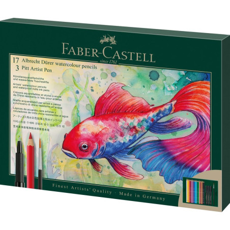Set cadou 17 creioane acuarelabile A. Durer+3 pitt artist +pensula