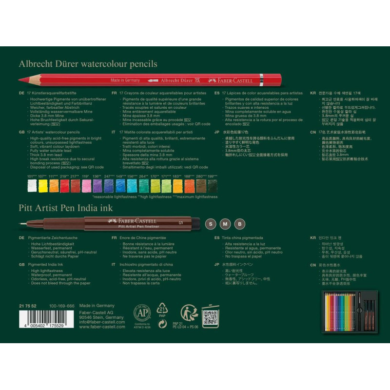 Set cadou 17 creioane acuarelabile A. Durer+3...