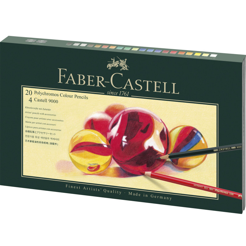 Set cadou 20 creioane colorate Polychromos +...
