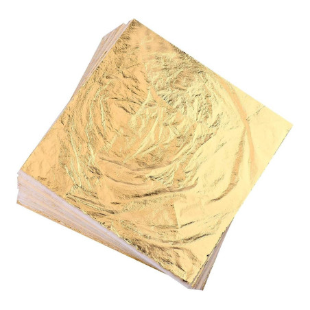 Foiță aur imitație 14×14 cm 25 foi Masserini pentru auritură