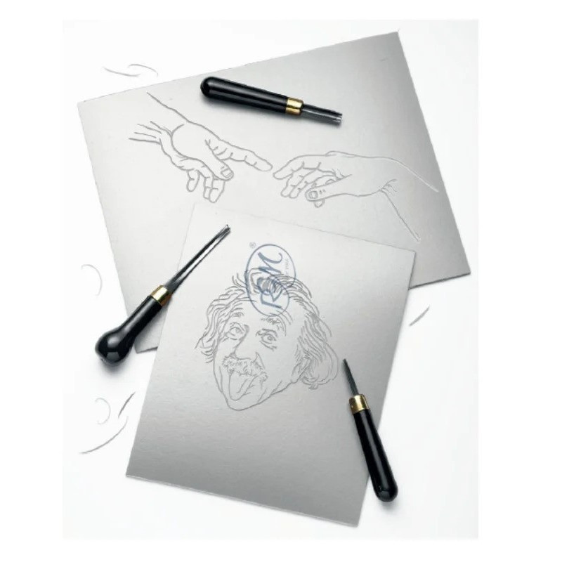 Linoleum gri pentru linogravura 20x30 cm RGM...