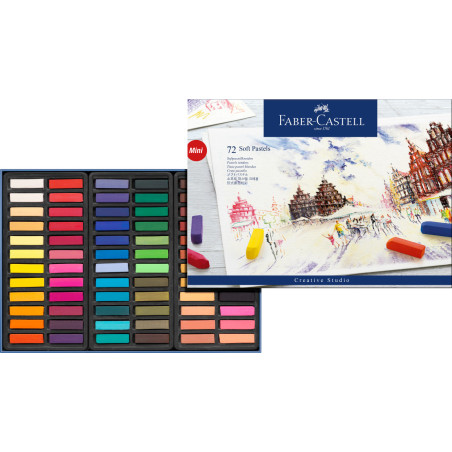 Set pastel soft mini Faber-Castell 72 culori