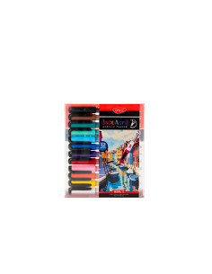 Set 12 markere acrilice tip pensulă culori clasice DACO