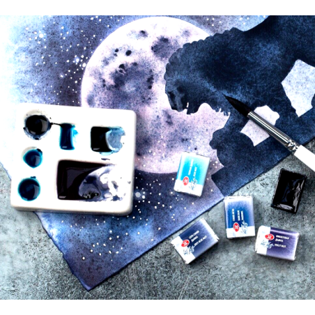 Set 12 acuarele granulație White Nights 2.5 ml