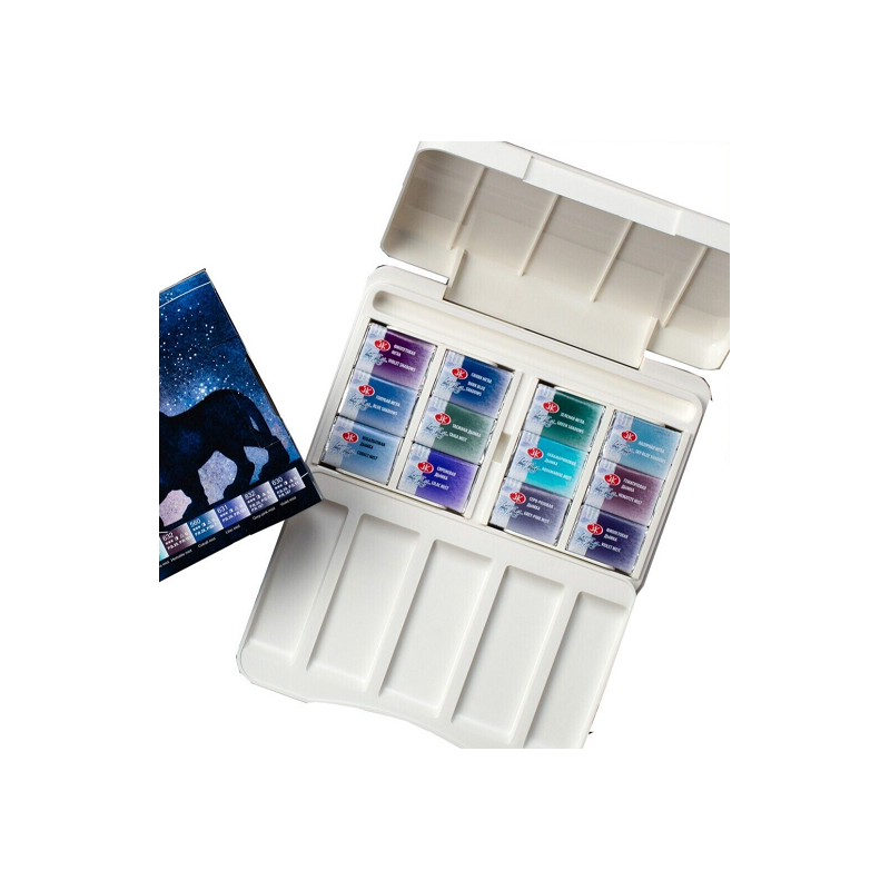 Set 12 acuarele granulație White Nights 2.5 ml