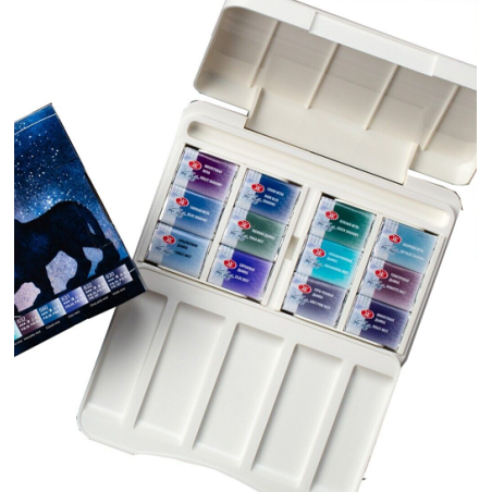 Set 12 acuarele granulație White Nights 2.5 ml