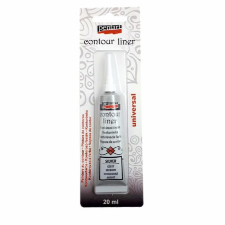 Contur Pentart 20 ml Argintiu