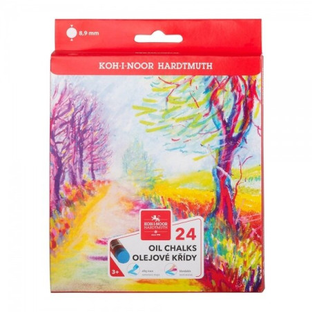 Set 24 pasteluri uleioase Koh-I-Noor 9 mm