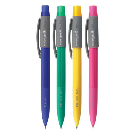 Creion mecanic 0.9 mm 2B cu radieră Milan PL1