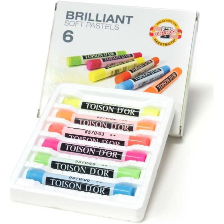 Set 6 pasteluri fluo Koh-I-Noor