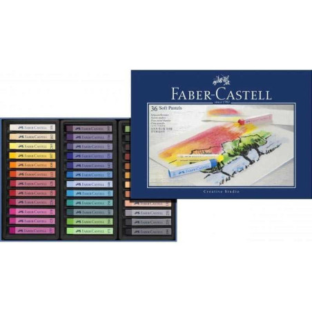 Set 36 pasteluri soft Faber-Castell