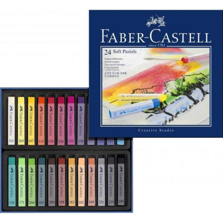 Set 24 pasteluri soft Faber-Castell