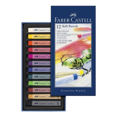 Set 12 pasteluri soft Faber-Castell