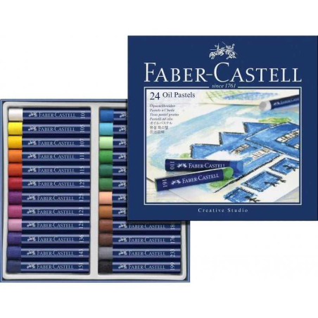 Set 24 pasteluri uleioase Faber-Castell