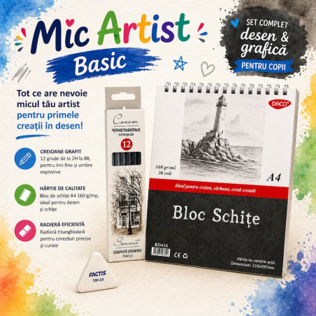 Set complet desen pentru copii Mic Artist Basic